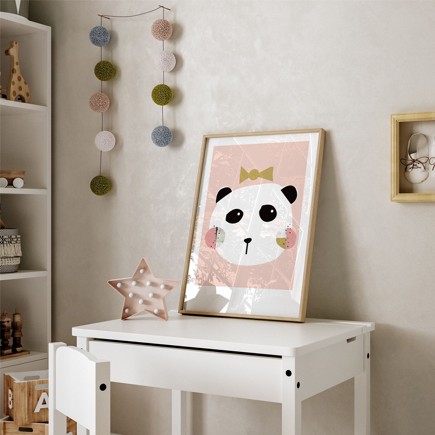 Little Ones Panda girl av Plakatwerket