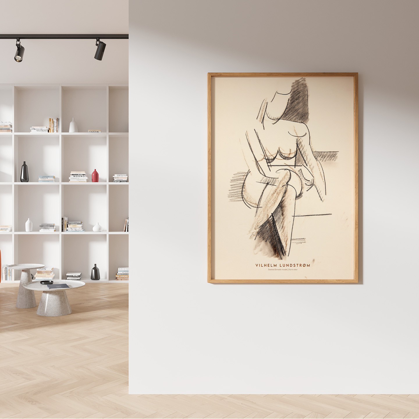 Seated female model, front view av Plakatwerket